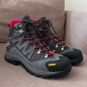 Asolo Neutron STP GV Hiking Boots Gray Red Men’s 9.5 EU 43 1/3